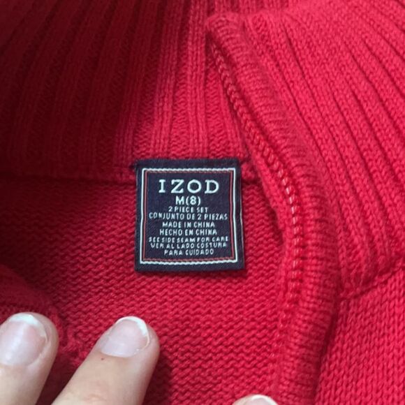 NWT Izod 1/2 Zip Sweater Kids Medium(8) - Picture 3 of 3